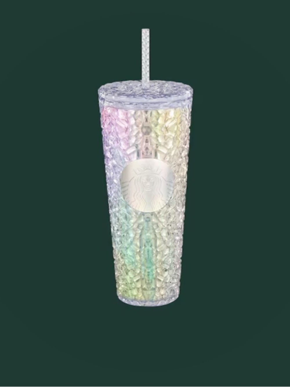 NWT Starbucks 2024 Holiday Iridescent Gem Plastic Venti Tumbler, 710ml - Picture 2 of 6